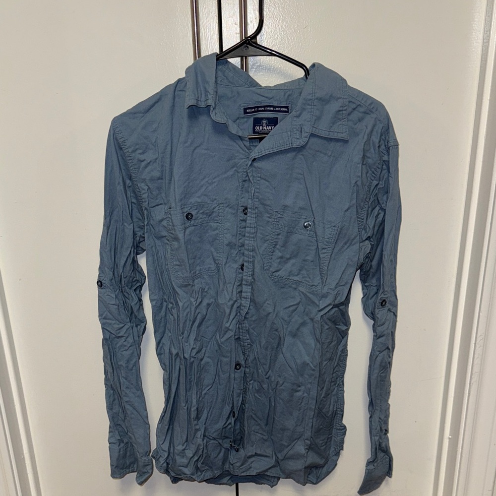 Old Navy Men's Slate Blue Shirt Jacket